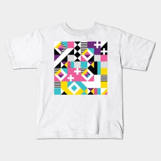 Colorful Abstract Geometric Modern Pattern Kids T-Shirt